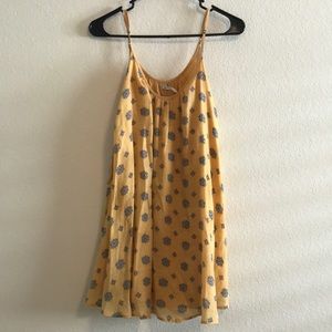 URBANOUTFITTERS Yellow Scoop Neck Summer Dress